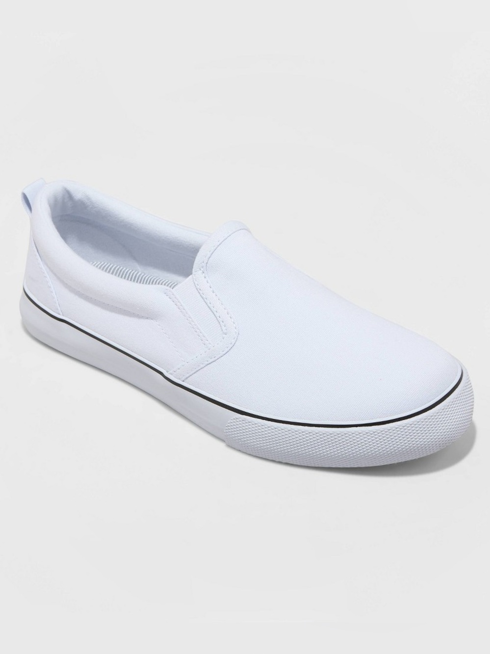 Women's Millie Twin Gore Slip-on Sneakers - a New Day™ White 9: Canvas